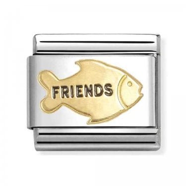 Nomination Fish Friends Yellow Gold Charm