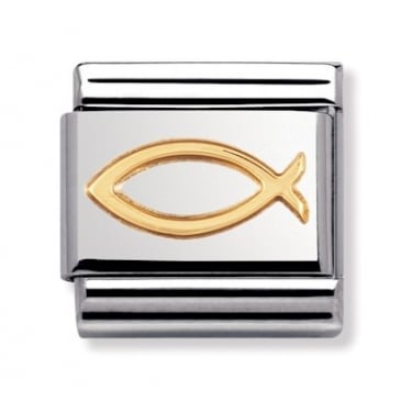 Nomination Fish Sign Yellow Gold
