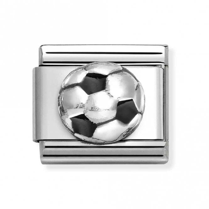 Nomination  Football Silver Shine Charm