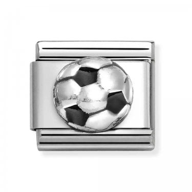 Nomination Football Silver Shine Charm