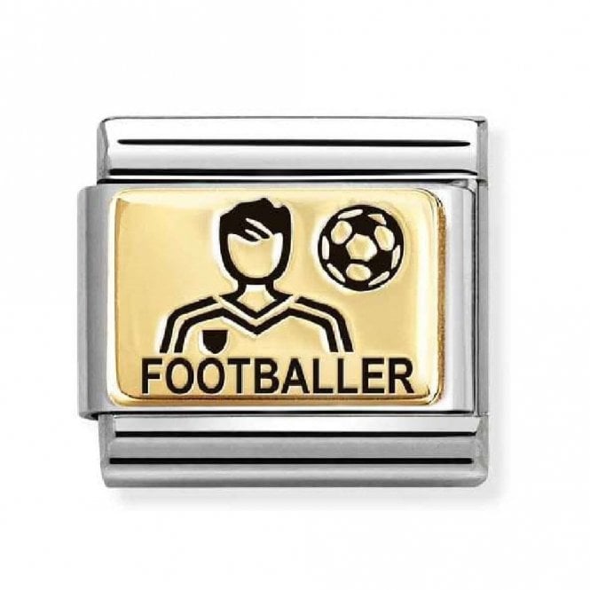 Nomination  Footballer (Him) Yellow Gold Charm 