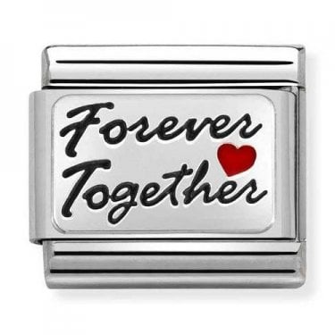 Nomination Forever Together with Red Heart Silver Shine Charm