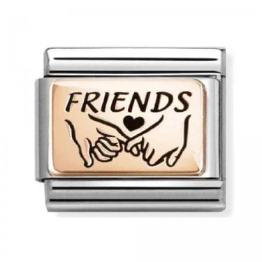 Nomination Friends Hands Pinky Promise Rose Gold Charm