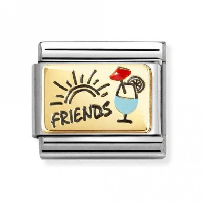 Nomination  Friends with Cocktail Yellow Gold Charm