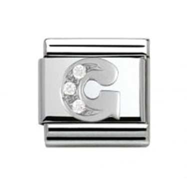 Nomination G Initial Silver Shine
