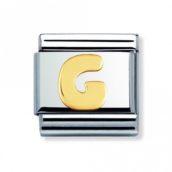 Nomination  G Initial Yellow Gold 