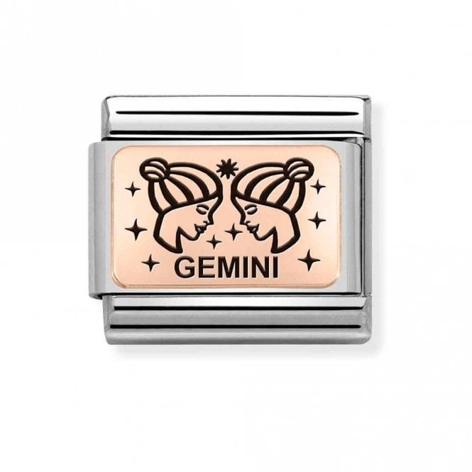 Nomination  Gemini Rose Gold Charm