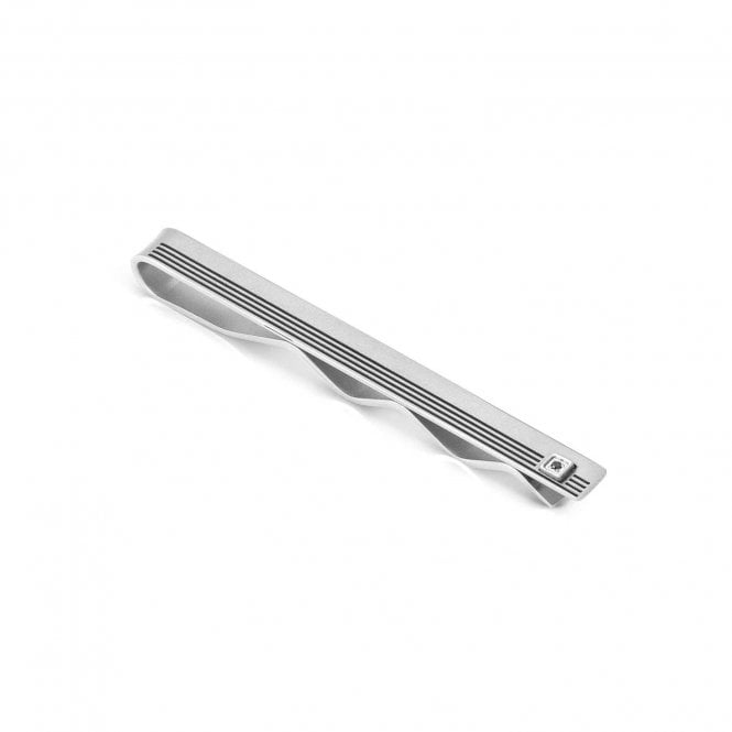 Nomination  Gents Strong Diamond Black PVD Geometric Black Diamond Tie Clip 0.5 x 5.9cm
