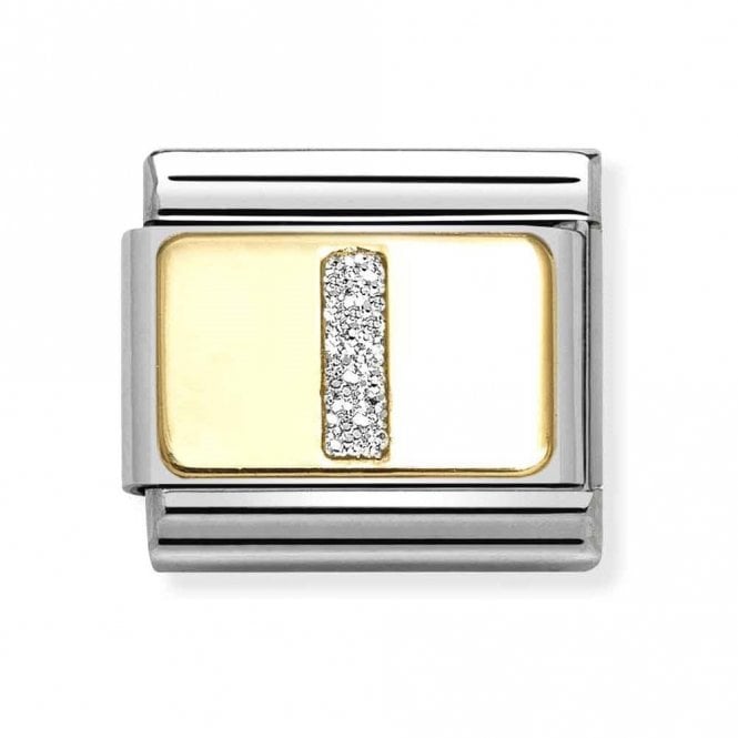 Nomination  Glitter I Initial Yellow Gold Charm