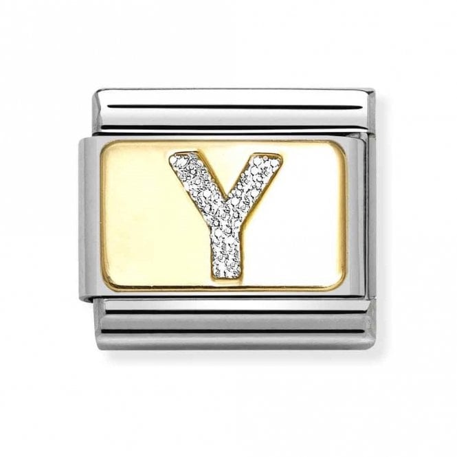 Nomination  Glitter Y Initial Yellow Gold Charm