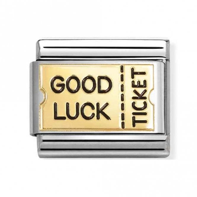 Nomination  Good Luck Ticket Yellow Gold Charm