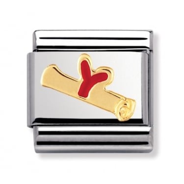 Nomination Graduation Diploma Yellow Gold