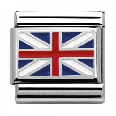 Nomination Great Britain Flag Silver Shine