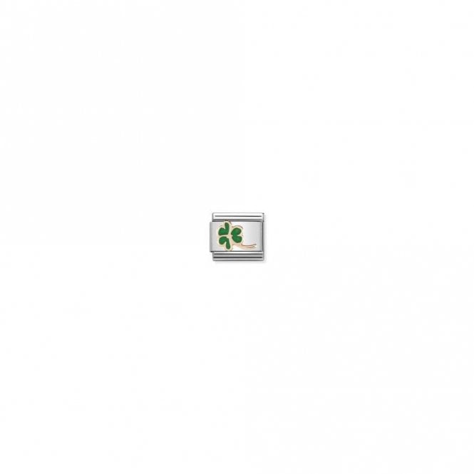 Nomination  Green and Rose Gold Clover