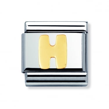 Nomination H Initial Yellow Gold 
