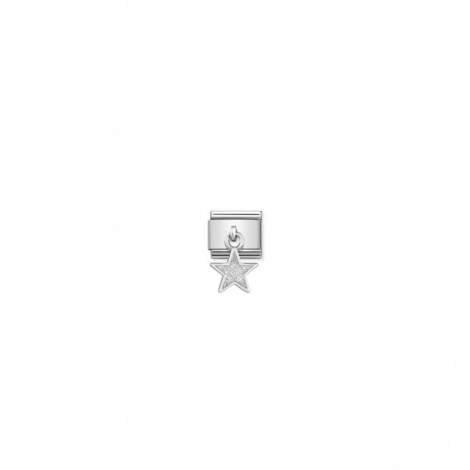 Nomination  Hanging Glitter Star Charm Silver Shine