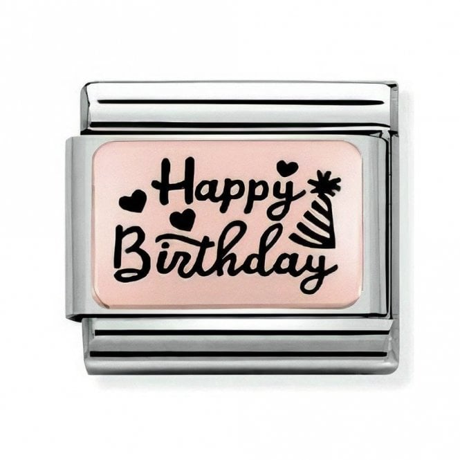 Nomination  Happy Birthday Rose Gold Charm