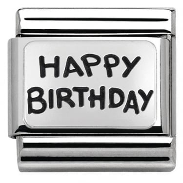 Nomination Happy Birthday Silver Shine 