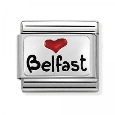 Nomination Heart Belfast Silver Shine Charm