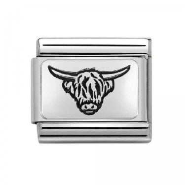 Nomination Highland Cow Silver Shine Charm
