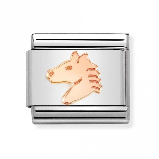 Nomination  Horse Head Rose Gold Charm