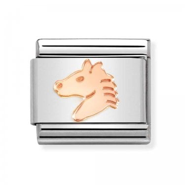 Nomination Horse Head Rose Gold Charm