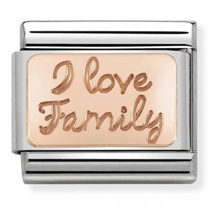 Nomination  I Love Family Plate Rose Gold