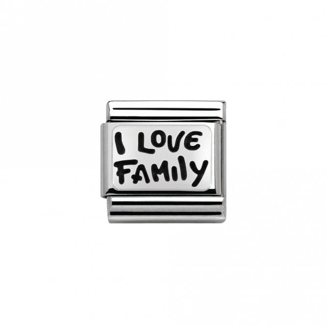 Nomination  I Love Family Silver Shine Charm