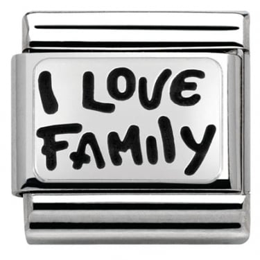 Nomination I Love Family Silver Shine Charm