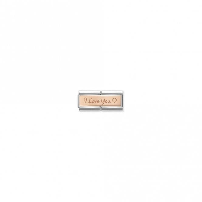Nomination  I Love You Double Link Rose Gold