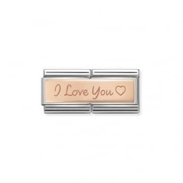 Nomination I Love You Double Link Rose Gold