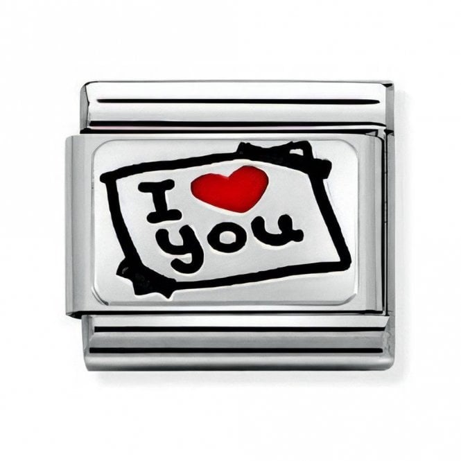 Nomination  I Love You Post-It Silver Shine Charm