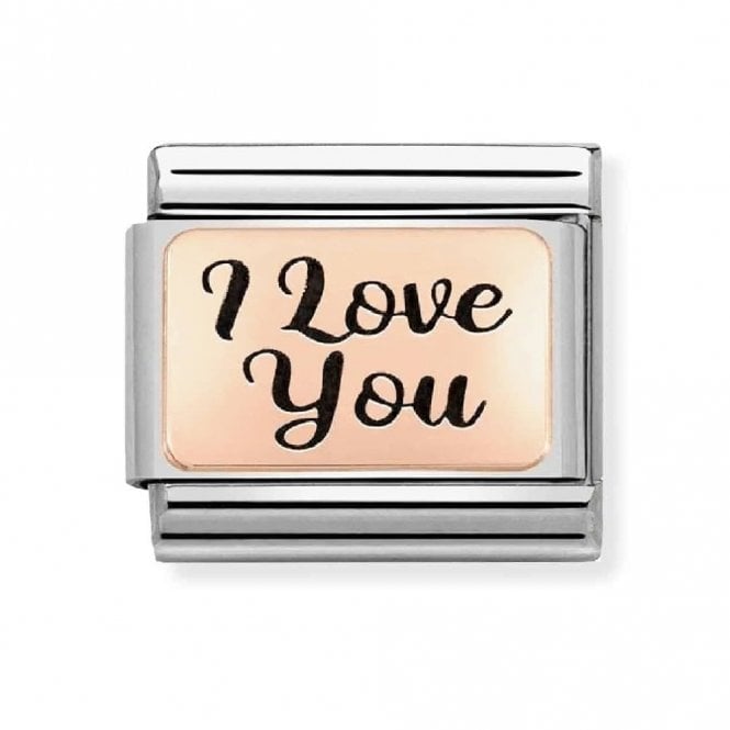 Nomination  I Love You Rose Gold Charm