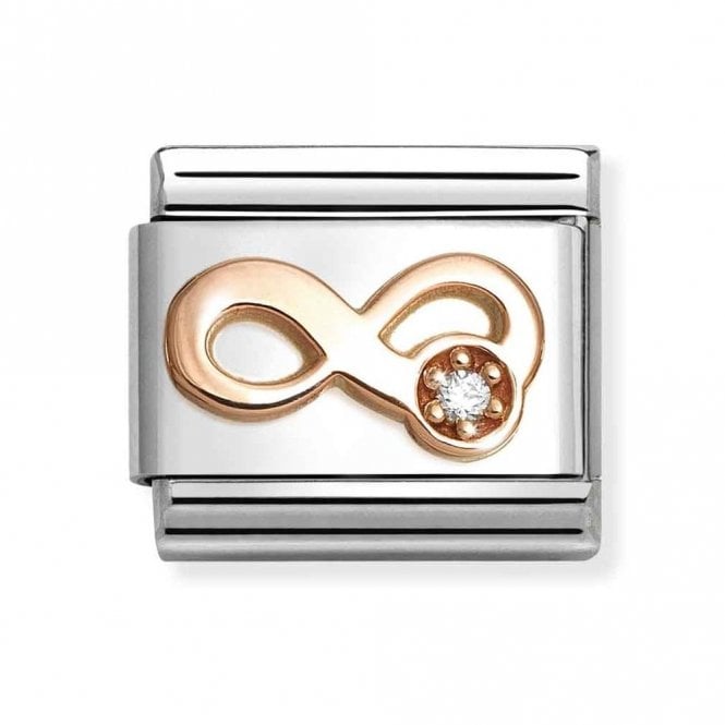Nomination  Infinity with CZ Rose Gold Charm