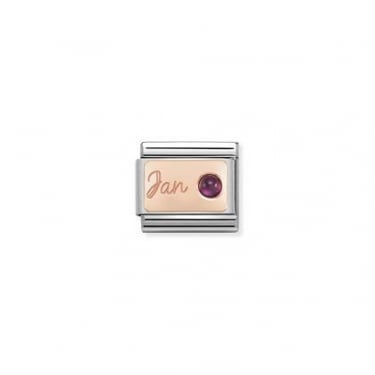 Nomination January Garnet Rose Gold