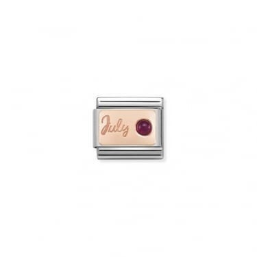 Nomination July Ruby Rose Gold