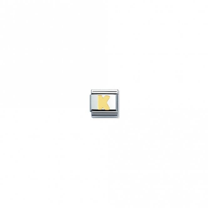 Nomination  K Initial Yellow Gold 