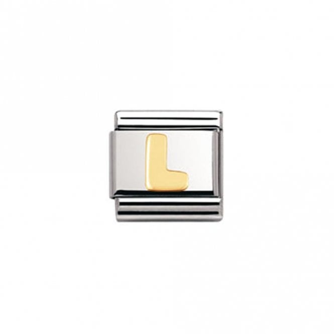 Nomination  L Initial Yellow Gold 