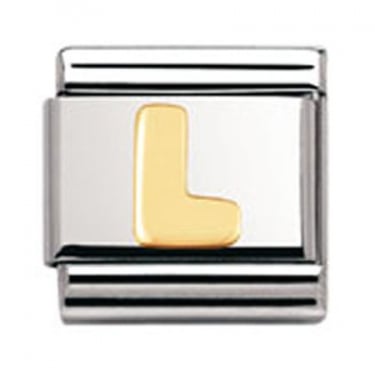 Nomination L Initial Yellow Gold 