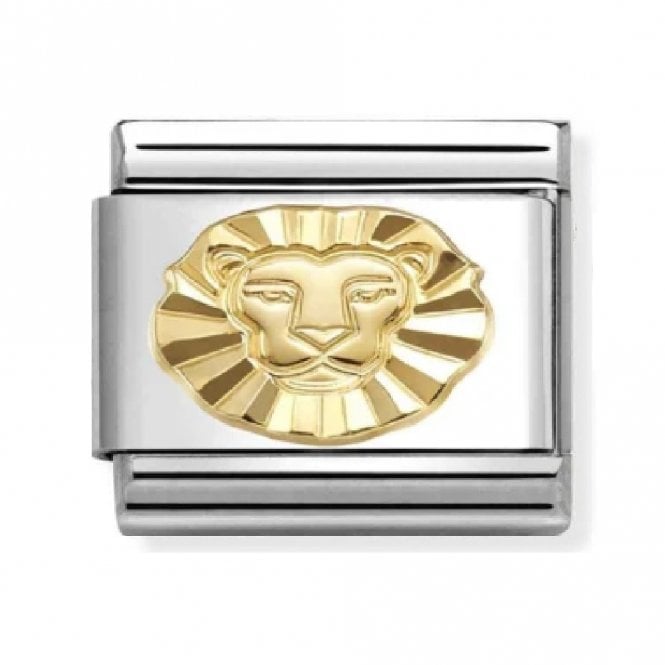 Nomination  Leo Zodiac Etched Yellow Gold Charm