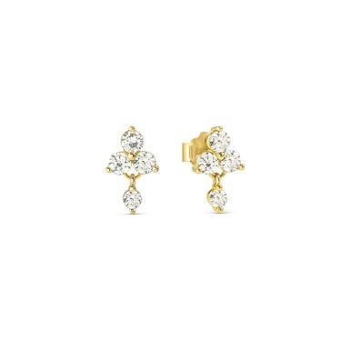 Nomination Life Bouquet CZ Gold Tone Stud Earrings 0.67 x 1.1cm