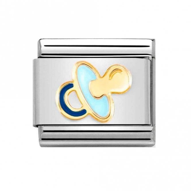 Nomination  Light Blue Dummy Yellow Gold Charm
