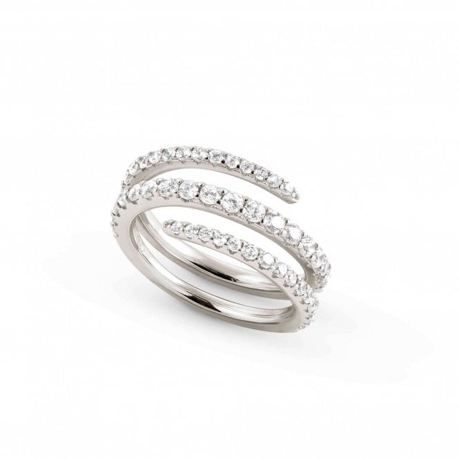 Nomination  Lovelight Sterling Silver & CZ Spiral Ring Size N