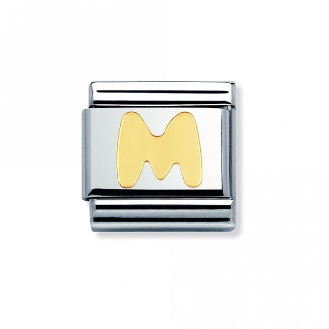 Nomination  M Initial Yellow Gold 