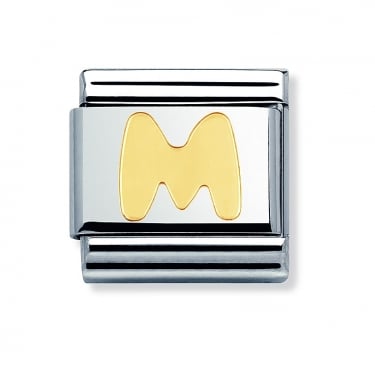 Nomination M Initial Yellow Gold 