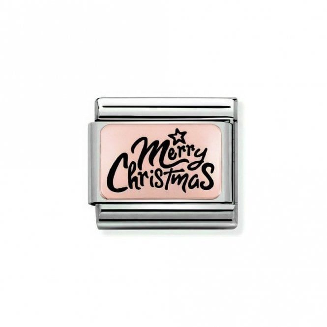 Nomination  Merry Christmas Rose Gold Charm