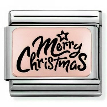 Nomination Merry Christmas Rose Gold Charm