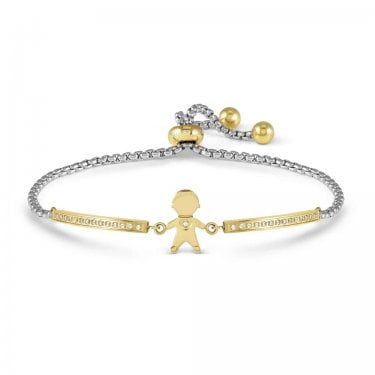Nomination Milleluci Child with CZ Yellow Gold Tone Adjustable Bracelet 14-19cm