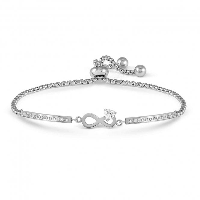 Nomination  Milleluci Infinity Symbol with CZ Heart Adjustable Bracelet 6.3 x 0.75cm, 14-19cm 
