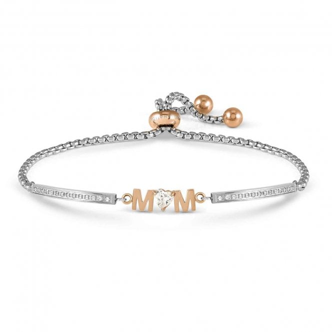 Nomination  Milleluci Mum with CZ Rose Gold Tone Adjustable Bracelet 7.2 x 0.49cm, 14-19cm